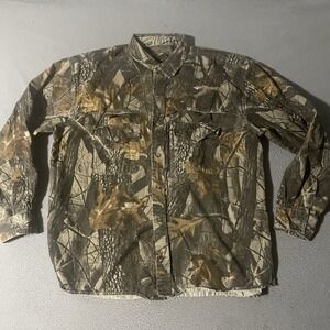 Vintage Whitewater Outdoors Button Up Shirt Realtree Men's XL Vented Long Sleeve